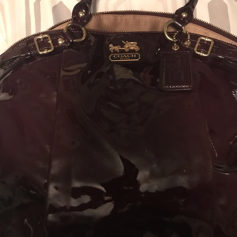 Coach patent leather handbag